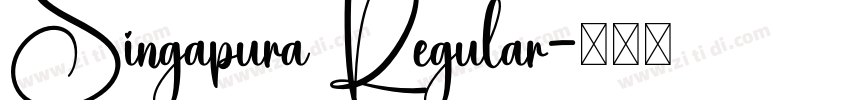 Singapura Regular字体转换